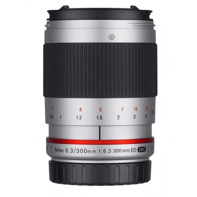 Samyang 300mm f/6.3 Reflex Silber – Teleobjektiv für Sony E-Mount