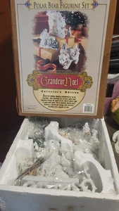 2002 3 Polar Bear Figurine 3 Piece Set Collector's Edition ✋️Damage Box✋️VTG 1 - Picture 1 of 16