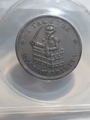 Ficha de tiempos difíciles de 1833 asumo la responsabilidad ht 70 au 53 casi sin circular anacs Foto 1 de 4