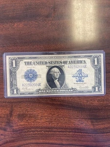 1923 1 $ SILBER ZERTIFIKAT (PFERDEDECKE) - ungradiert - Bild 1 von 2