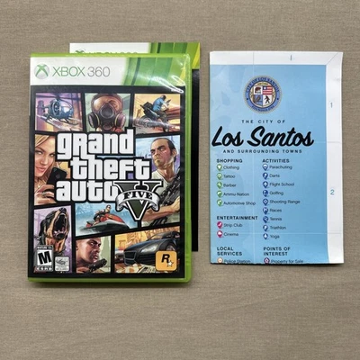 Grand Theft Auto V (Microsoft Xbox 360 2013 2-Disc Complete + Map Poster) GTA 5 - Image 1 of 4