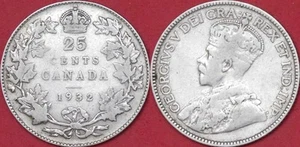 Very Good 1932 Canada Silver 25 Cents - Picture 1 of 1