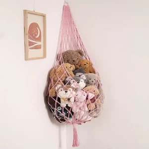 Stofftier Netz oder Hängematte Wandbehang Netz für Stofftiere - hellrosa - Bild 1 von 5
