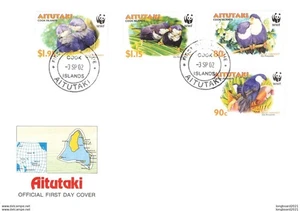 AITUTAKI - FDC WWF 2002 - BIRD -4194- - Picture 1 of 1