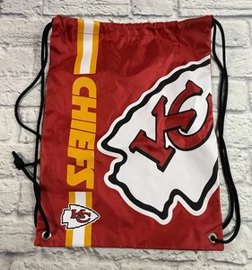 NFL Football Drawstring Bag Cinch - Backpack - Gym Bag - Kansas City KC Chiefs - Picture 1 of 5