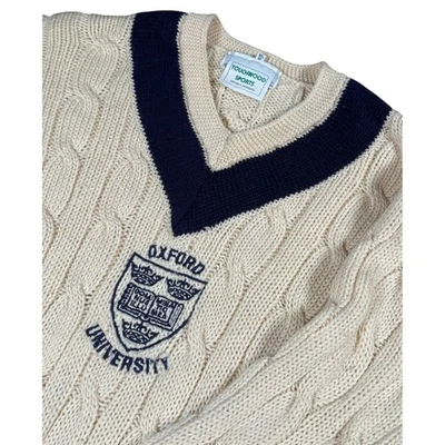 Suéter de Colección Lana Touchwood Deportes Universidad Oxford Tejido con Cable Cuello para Hombres 42 Foto 1 de 4