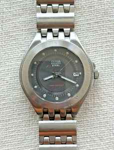 Vintage GUESS Waterpro Stahl Edelstahl Herrenuhr - NON-WORKING (AS-IS) - Bild 1 von 5