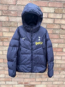 Tottenham Spurs Staff Jacket Coat Puffer Large Blue Navy Authentic Nike Size L - Picture 1 of 8