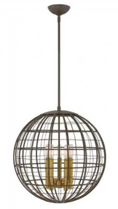 Terra 5-Light Single Tier Pendant in Oiled Bronze - Picture 1 of 2