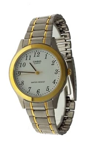 Casio MTP1128 7B Round Men Numeral Two Tone S Steel Water Res Wristwatch Watch - Picture 1 of 3