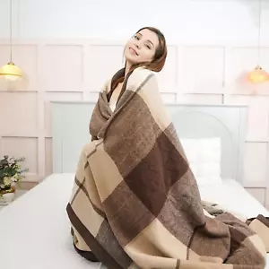 Pure Wool Blanket, Queen Size, 100% Australian Natural Wool, Washable, Hypoaller - Picture 1 of 9