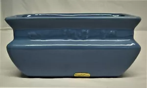 Vintage Haeger Floral Keramik blau rechteckig Pflanzgefäß #H9004 8"x4"x4" - Bild 1 von 6