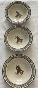 Folk Craft Cedar Valley Stables 3 Schüsseln Pferd Stute Colt Muster 8" Suppe Müsli - Bild 1 von 6