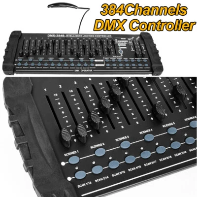 DMX 512 384 Channels Operator Console Controller For Stage Lighting DJ Party US - Image 1 of 4