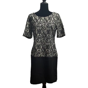 Worthington Women’s Dress 8 – Sheath Style, Polar Bear Print, Lace Overlay - Picture 1 of 12
