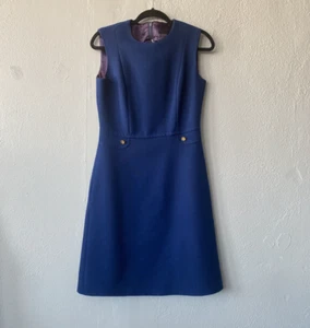 Vestido recto vintage años 60 azul marino talla XS - Imagen 1 de 7