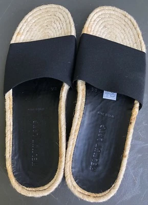 Sandalias Helmut Lang Negras Tejidas Deslizables Base Alpargata Nuevas con Caja Talla 8.5 Foto 1 de 4