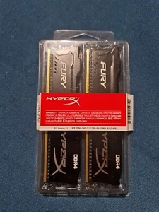 2x RAM Kingston HyperX Fury 4GB DDR4-2400 HX424C15FBk2/8 - Photo 1/2