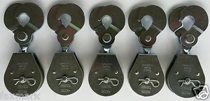 Poleas individuales de 2" con gancho de tijera cantidad de 5 nuevas #N225-615 - Imagen 1 de 1