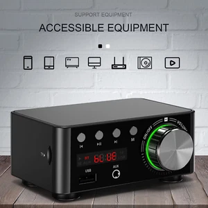 HiFi Mini Bluetooth 5.0 Digital Power Sound Verstärker Stereo Audio Receiver USB - Bild 1 von 12
