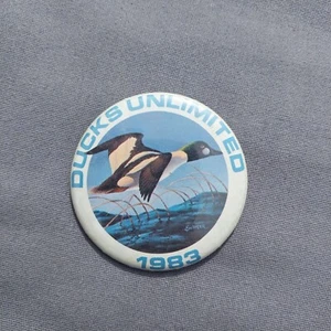 1983 DU Ducks Unlimited Button Pinback 2 1/4"  - Picture 1 of 2