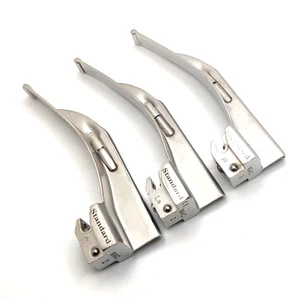 3 Pcs STANDARD Macintosh #2 Fibre Optic Laryngoscope Blades Stainless Steel - Picture 1 of 1