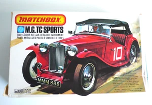 KIT MATCHBOX ANCIEN 1/32è M.G. TC SPORTS COMPLÈTE BELLE BOITE 1977 - Imagen 1 de 7