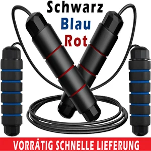 Profi Stahl Springseil Hüpfseil Sprungseil Fitness Abnehmen verstellbares 3m Neu - Bild 1 von 13