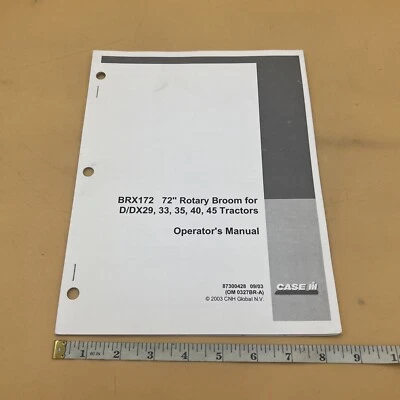 Case Operator's Manual BRX172 72" Rotary Broom for Tractors D/DX29, 33 35 40 45 - Image 1 of 4