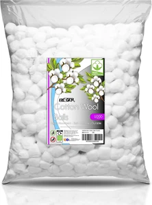 Paquete de 1000 piezas, bolas de lana 100 % algodón natural cuidado de la salud aderezo limpieza algodón - Imagen 1 de 6