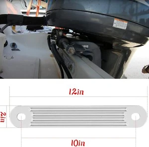 TSP-2DP Marine Transom Support Plate 12"x2" 10" Lower Bolt Hole Pattern Outboard - Imagen 1 de 23