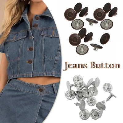 Plain Dark Bronze Closed Version Jeans Buttons for Clothing Jacket Coats 20mm - Image 1 of 4