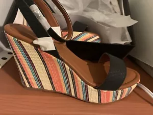 Mojo Moxy By Dolce Women’s Sandal Multicolor Wedges 7.5 - Picture 1 of 10