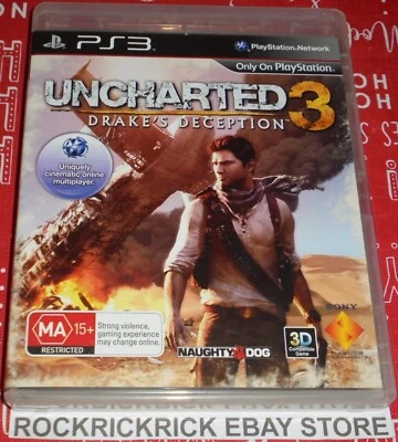 PLAYSTATION 3 GAME UNCHARTED 3 DRAKE'S DECEPTION INCLUDES MANUAL - Image 1 of 3