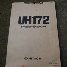 HITACHI UH172 TRACKHOE CRAWLER EXCAVATOR Owner OPERATOR Maintenance Manual book