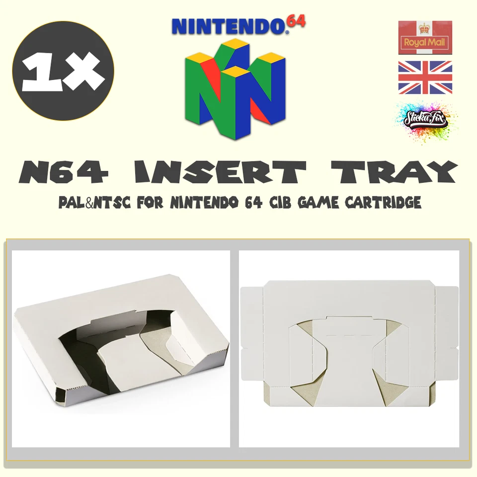 1x NINTENDO 64 CARDBOARD INSERT REPLACEMENT GAME INNER TRAY PAL NTSC N64 - Image 1 of 1