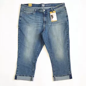 Signature by Levi Strauss & Co. Gold Label Women's Mid-Rise Slim Fit Capris Sz22 - Picture 1 of 3