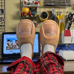 Lustige große Zehen Hausschuhe Winter warm große Zehenform Hausschuhe für Damen Freizeitschuhe - Bild 1 von 12