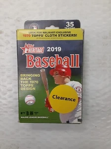 Paquete de béisbol Topps Heritage 2019 35 tarjetas - pegatinas de tela de 1970 - selladas - Imagen 1 de 2