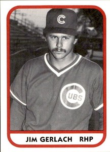 1981 Quad City Cubs TCMA #27 Jim Gerlach Brown Deer Wisconsin WI Baseball Card