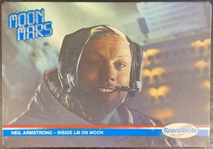 1991 SpaceShots Moon Mars Neil Armstrong Inside LM on Moon #5 Astronaut Memorial - Picture 1 of 2