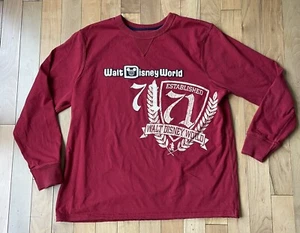 Walt Disney World Sweatshirt 1971 Mickey Mouse Mens XL Red - Picture 1 of 8