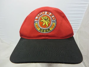 Lion Red beer Baseball Cap Hat adjustable buckle - Picture 1 of 4