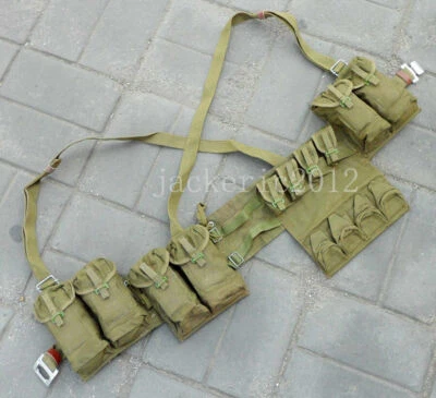 Surplus Vietnam War Chinese Type 63 Chest Rig Ammo Pouch Belt