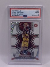 2021-22 Panini Mosaic White Sparkle Jalen Johnson Rookie RC SSP Hawks PSA 9 MINT