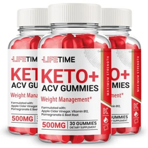 LifeTime Keto ACV Gummies, Original Powerful Formula, Maximum Strength (3 Pack) - Picture 1 of 6