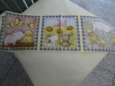 Schöner Stoff TIER PANEL Baumwolle ca. 19cm x 60cm Patchwork Basteln DIY  - Bild 1 von 4