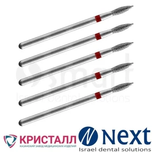 Lot x 5 Dental Nail diamond drill bit bur flame Russian Manicure KAZAN cutter - Picture 1 of 4