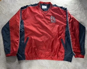 St Louis Cardinals Herren Gr. 2XL Pullover Windbreaker Jacke Rot - Bild 1 von 8