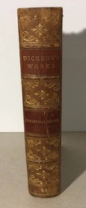 CHARLES DICKENS-1868-CHRISTMAS BOOKS (3/4 LEATHER hrdcvr) ORIGINAL 1868 PRINTING - Bild 1 von 8